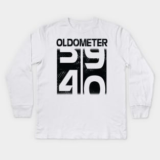 Oldometer Happy Birthday 40 Years Old Was Born In 1980 To Me You Papa Dad Mom Brother Son Husband Kids Long Sleeve T-Shirt